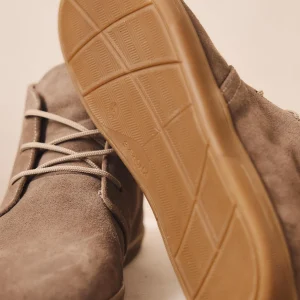 Barefoot Boots Gray Suede Ankle Boots With Wide