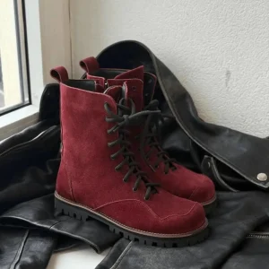 Custom Anatomical Lace Up Boots Handmade Leather Or