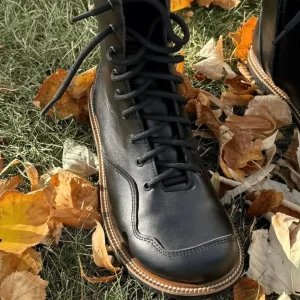 Pastel Leather Combat Boots Women Handmade Two Tone